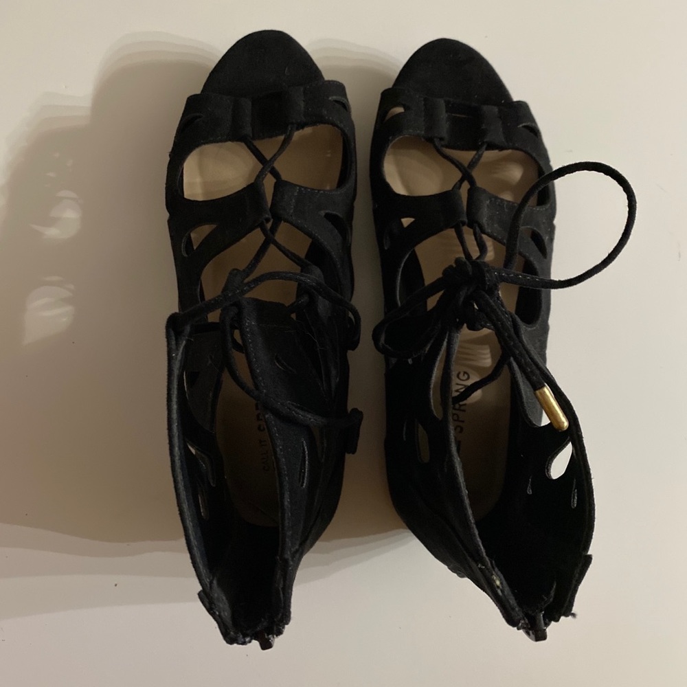 3/$26 Call it Spring Black Peep Toe Sandal - Picture 5 of 8